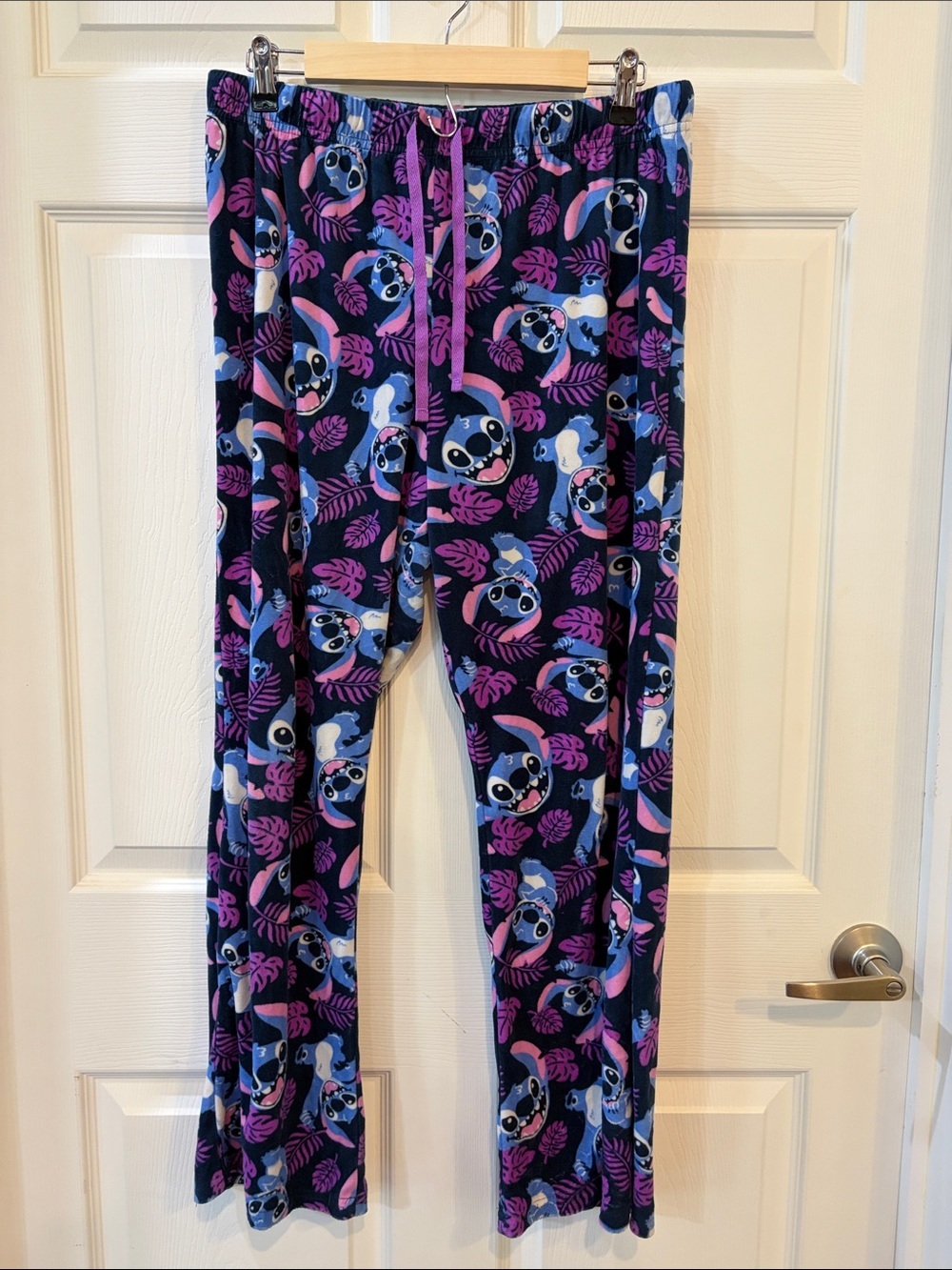 Disney Navy, Blue & Purple Stitch Character Pajama Pants